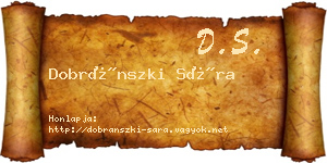 Dobránszki Sára névjegykártya